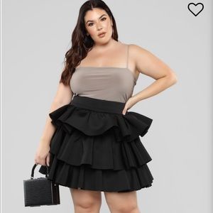 fashion nova curve ruffle skirt
